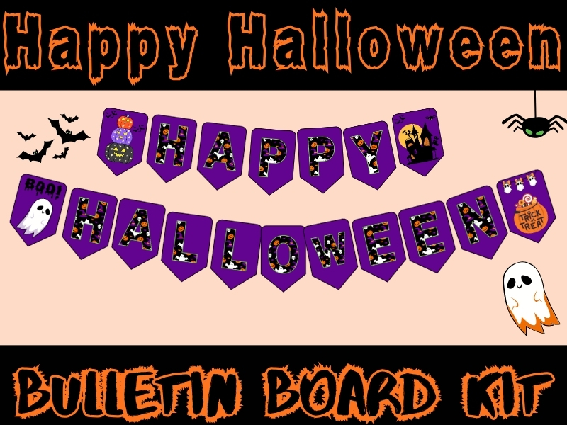 Vibrant Halloween Classroom Decor Kit