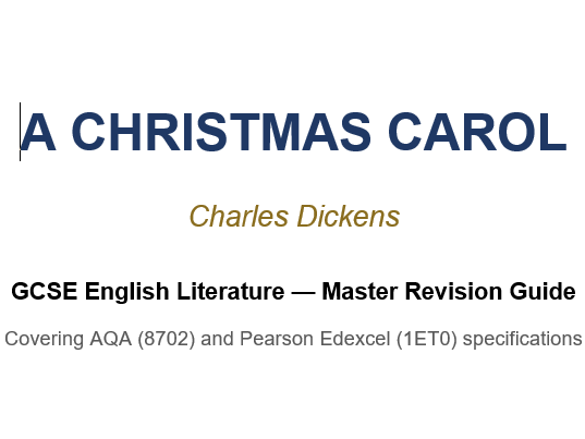 A Christmas Carol Context Lesson