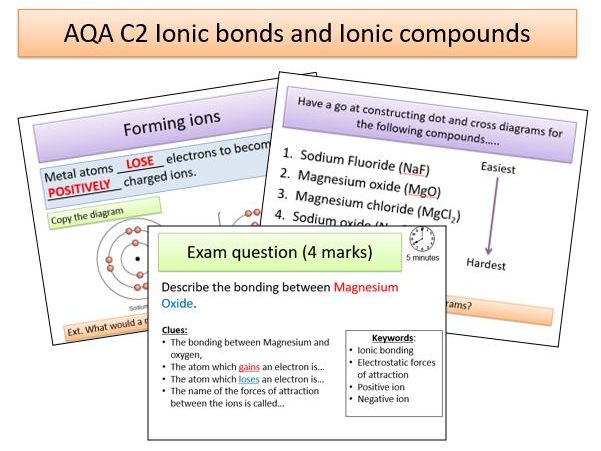 AQA C2 Ionic bonds and Ionic compounds (Triple and Trilogy)