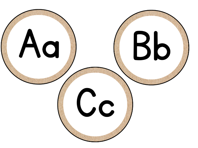 Alphabet Display Cards (A-Z) - Neutral