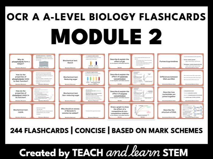 OCR 'A' A-level Biology Module 2 Revision Flashcards
