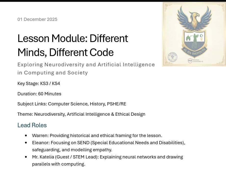 Lesson Module: Different Minds, Different Code