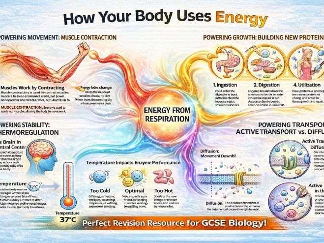 Biology - Infographic - How the Body uses Energy