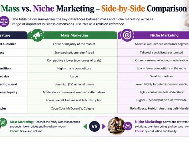 AS Level Business - 3.1.5 Mass marketing and niche marketing