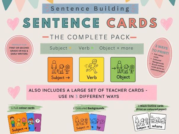 Sentence Building Cards