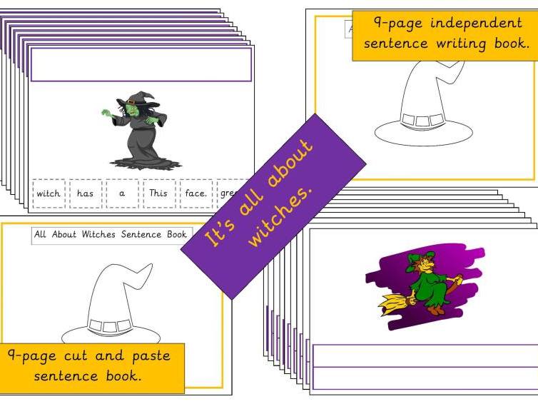 All About Witches Sentence Book Teaching Resources