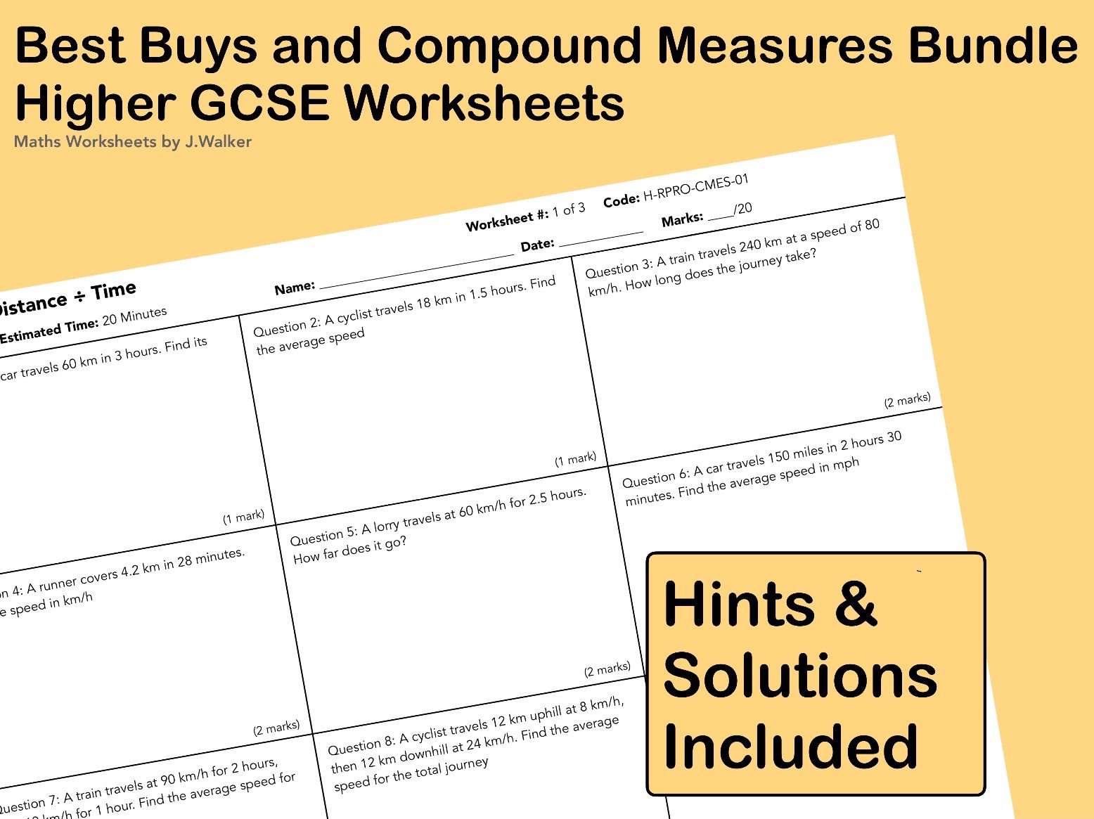 GCSE Maths: Best Buys and Compound Measures Bundle - Higher Tier