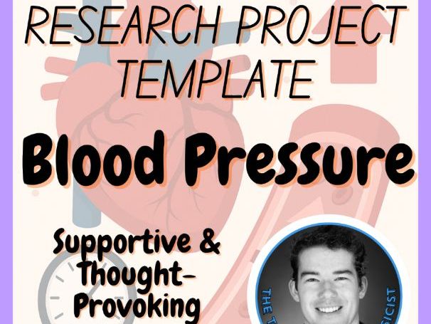 Blood Pressure Health Medicine Science Research Project Template Digital + Print