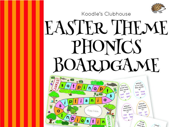 Easter theme phonics boardgame