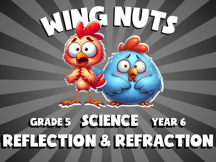 Reflection & Refraction WING NUTS Science Game | No-Prep Year 6 Review Activity