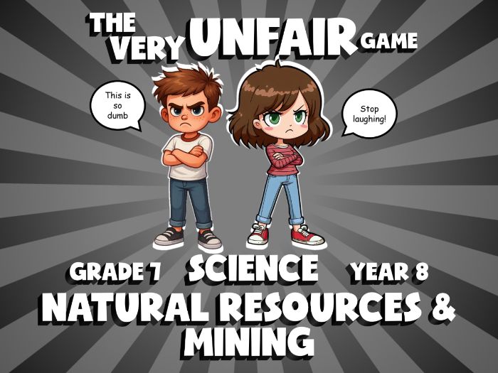 Natural Resources & Mining VERY UNFAIR GAME | No-Prep Year 8 Science Review Activity