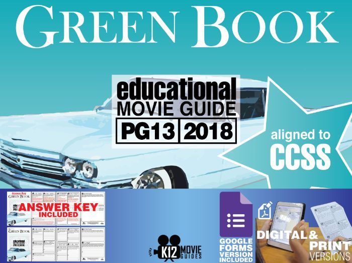 Green Book Movie Guide Questions Worksheet (PG13 2018) Teaching