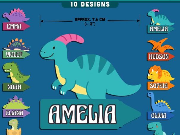 Dinosaur Name Tags, Editable Locker & Cubby Labels, Back to School Decor