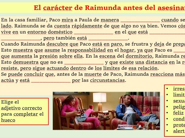 Volver Lesson 14 El personaje de Raimunda: libertad femenina y transformación tras la muerte de Paco