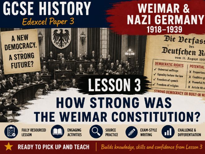 GCSE Weimer & Nazi Germany Lesson 3: How strong was the Weimar Constitution?