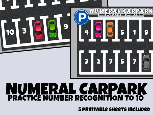 Numeral Carpark Recognising  Numbers to 10