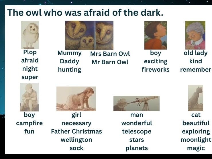 The Owl Who Was Afraid Of The Dark -Word bank