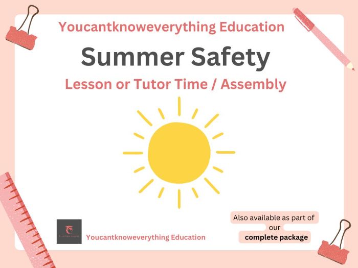 Summer Safety Form Tutor Time  / Assembly