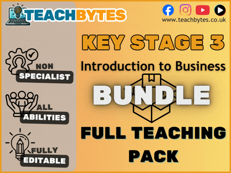 KS3 Introduction to Business - Full Teaching Pack BUNDLE
