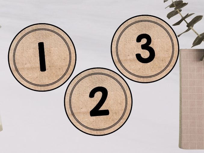 Numbers 1-20 hessian