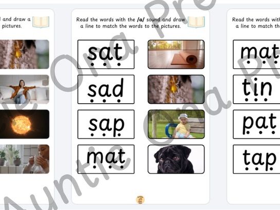 FREE Phase 2 Phonics Blending Worksheets (SAT) – CVC Words