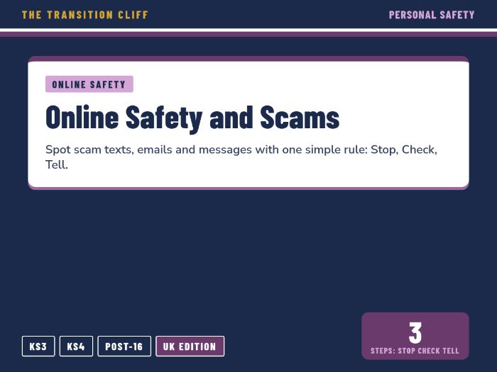 Online Safety and Scams for SEND: Real or Scam? Sort, Task Cards and Safety Plan (UK)