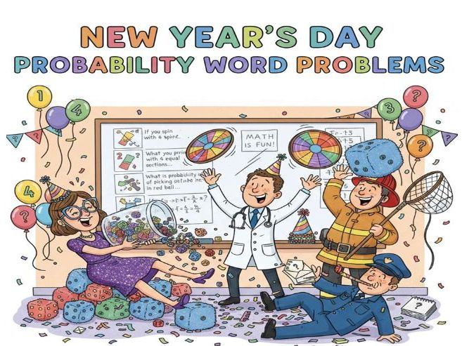 New Year’s Day Probability Word Problems | KS3 Year 7 Fun & Engaging Maths