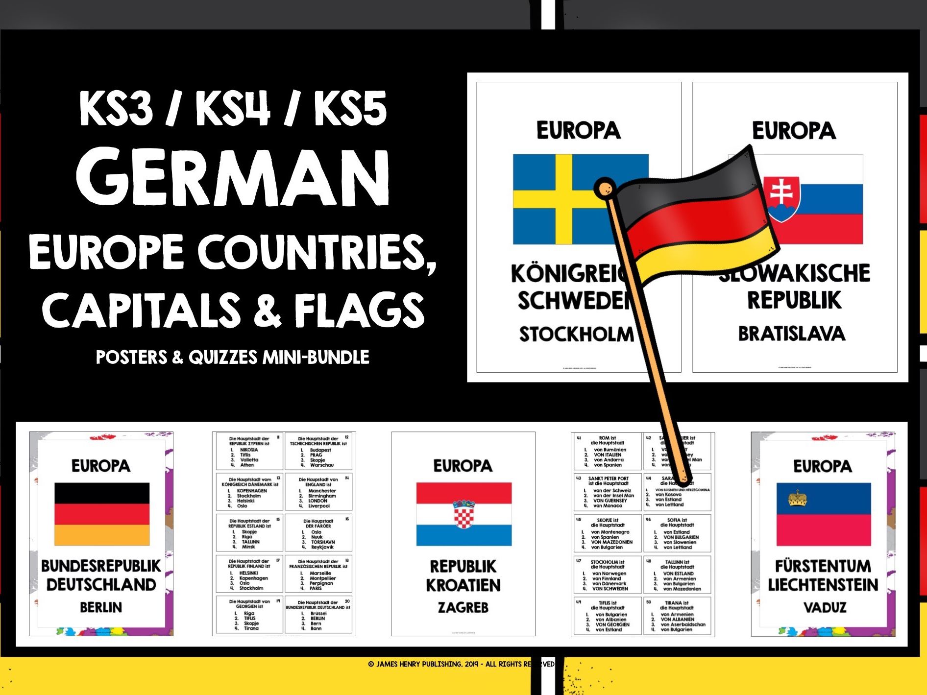 GERMAN EUROPE POSTERS & QUIZZES MINI-BUNDLE