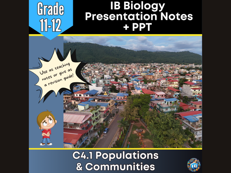 IB DP Biology C4.1 Populations & Communities Teaching Notes & PowerPoint 2026