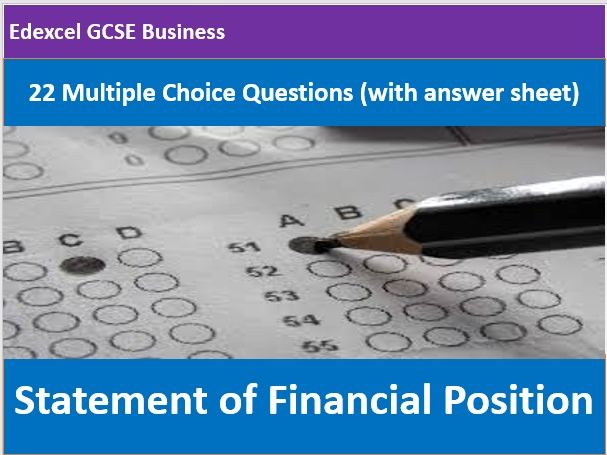 Edexcel GCSE 22 MCQ Statement of Financial Position review