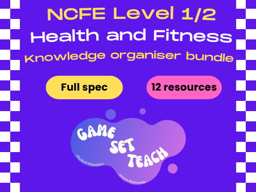 NCFE Health and Fitness Complete Knowledge Organiser Bundle — Full Spec 603/7007/5