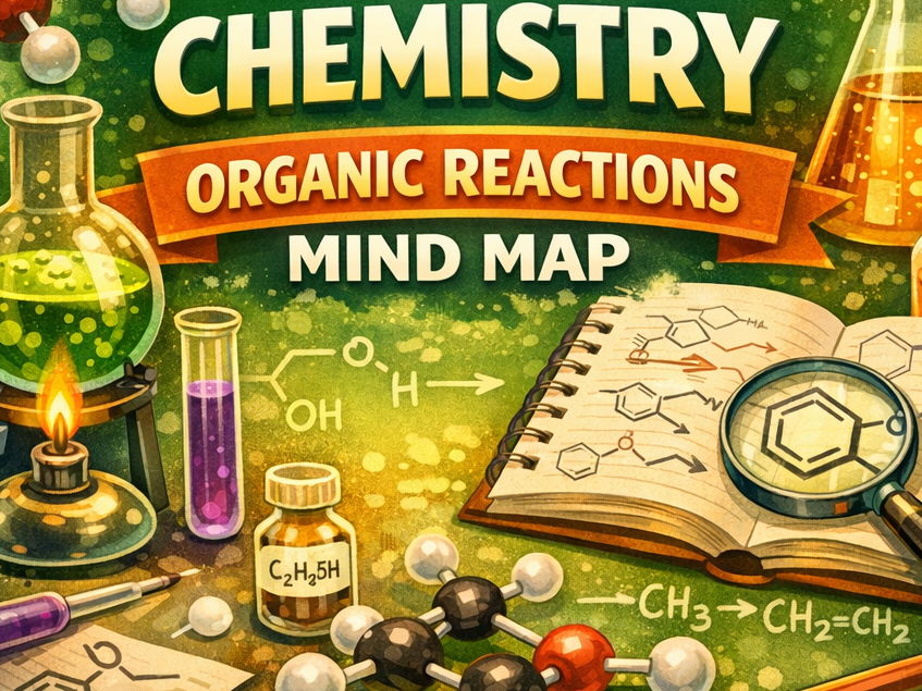 CIE AS & A level Organic reactions mind map