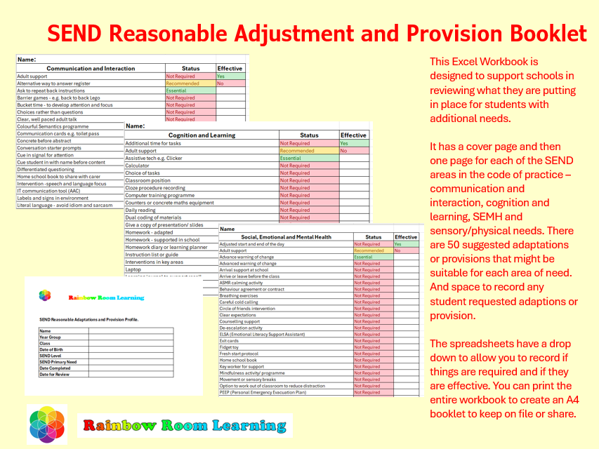 SEND Reasonable Adjustments and Provision Booklet