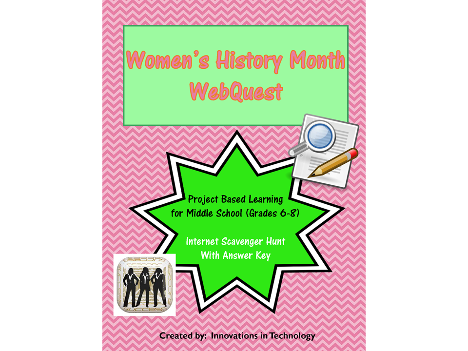 Women's History Quest Scavenger Hunt Teaching Resources
