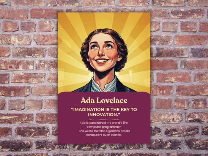 FREE Ada Lovelace Poster | Computer Science Classroom Display