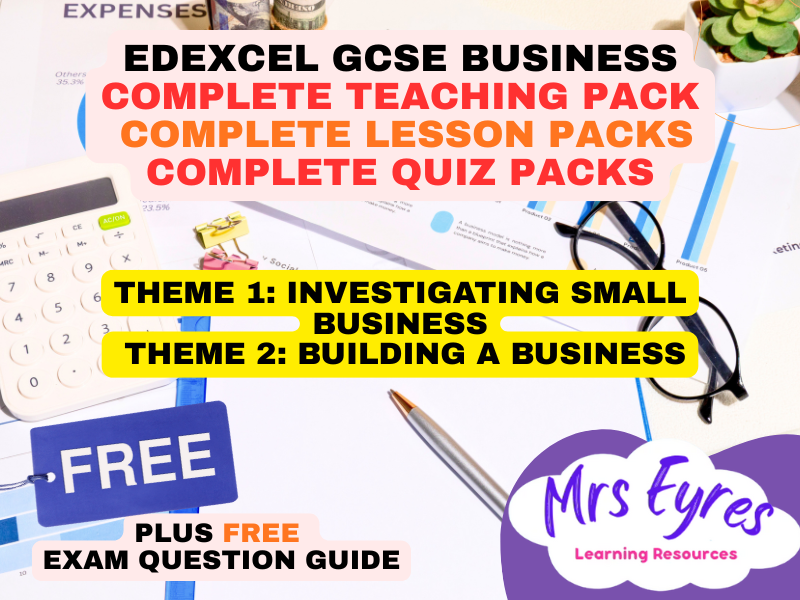 GCSE Edexcel Business Complete Teaching Pack | All Lessons + Free Exam Writing Guide