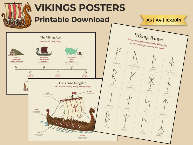 The Vikings Posters | KS2 History Display Pack