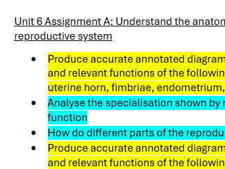 Pearson BTEC AAQ medical science Unit 6 help sheets