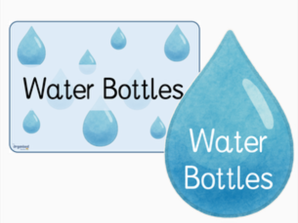 Water Bottle Signs