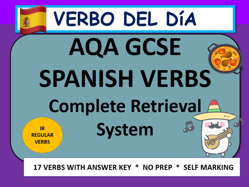 AQA GCSE Spanish Verbo del Día – IR Verbs | Retrieval Practice Pack