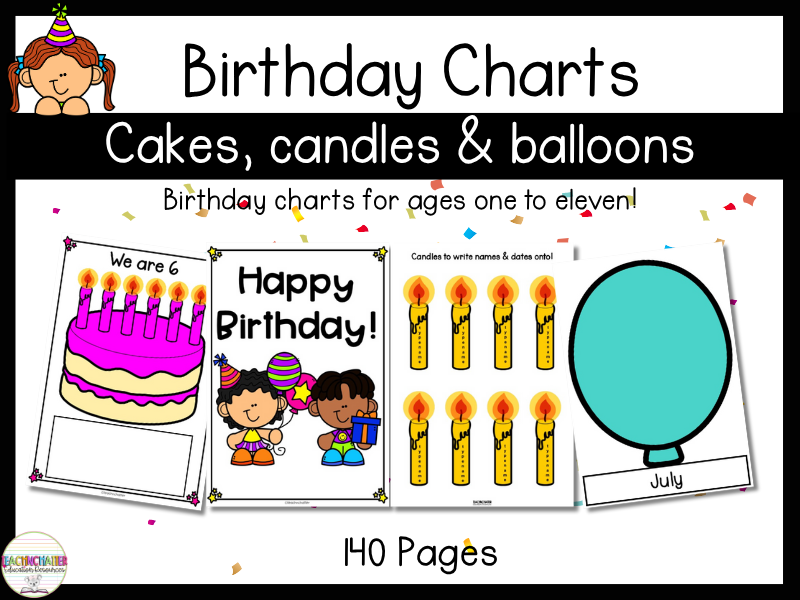 birthday charts for the classroom