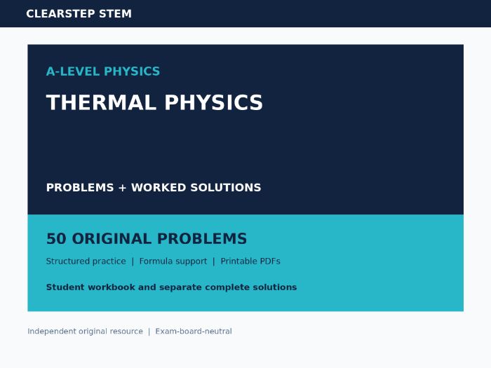 A Level Physics Thermal Worked Solutions