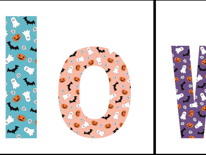 Halloween Display Letters Lowercase