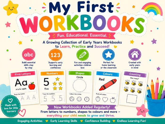 Early Years Learning Workbooks | Printable Activities for Preschool, Nursery & Reception