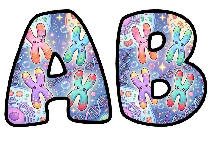 Chromosomes and DNA Bubble Letters | Science Topic Bulletin Board Letters | Classroom Display Pack