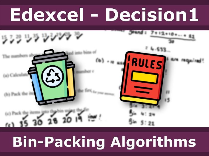 Edexcel Decision 1 - Bin-Packing Algorithms