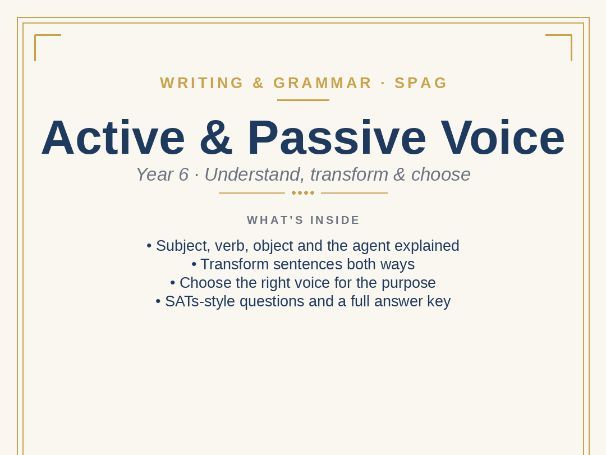 Active & Passive Voice