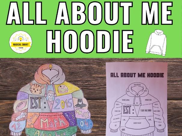 Back to School Design a Hoodie Art | All About Me Sweatshirt | Get to Know You