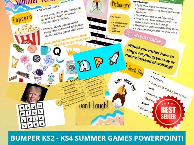 15 FUN End-of-Term Classroom Games PowerPoint | End of Year | KS2 KS3 KS4 | No Prep, Just Play!