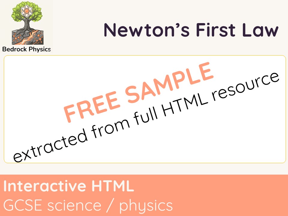 Newton's First Law html - free sample extract